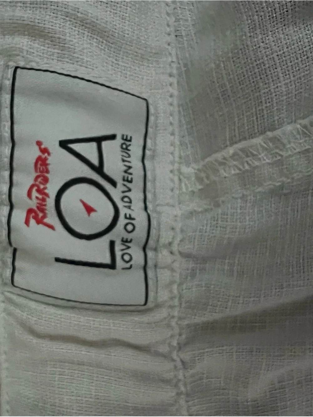 RailRiders LOA Love of Adventure Hemp Blend Pants Mens 2X White Elastic Waist